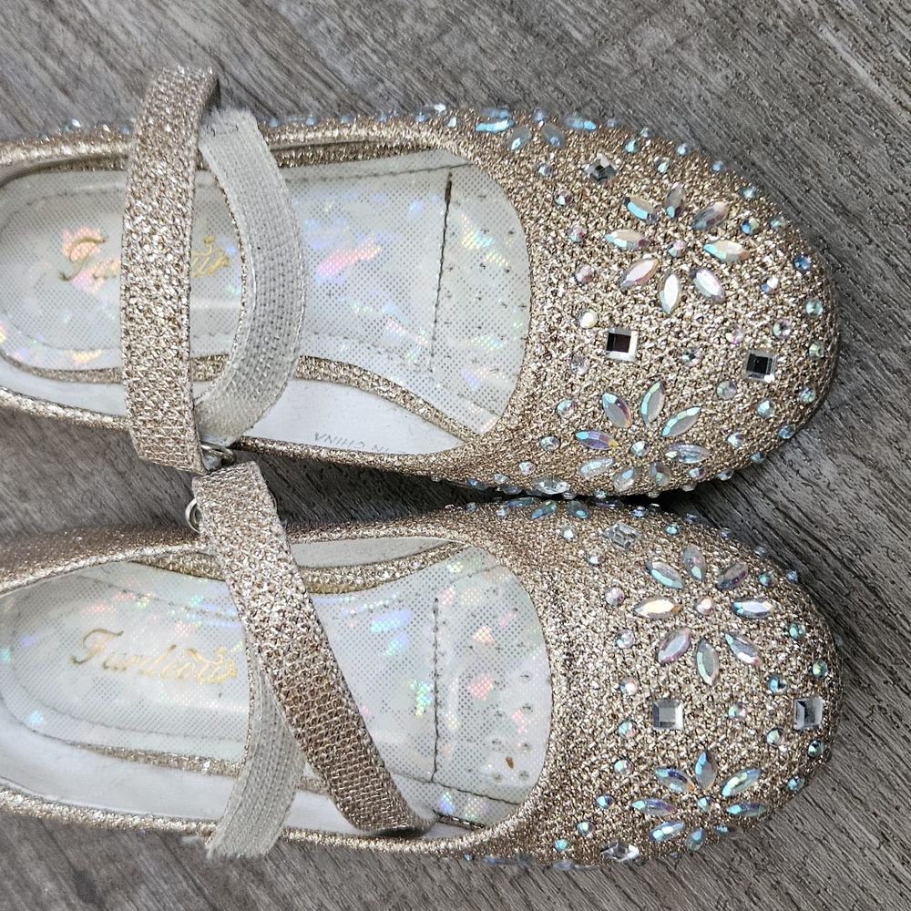 Sparkling Gold Kids Shoes